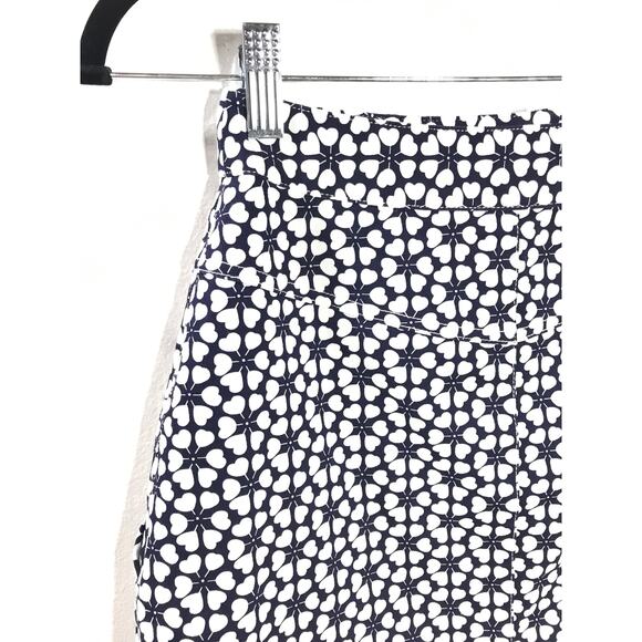 Rebecca Minkoff Marigold Front Zip Mini Skirt Blue White Hearts Spring Summer - Picture 8 of 11